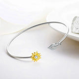 Rose Valley Sunflower Bracelet for Women Hand Bangles Jewelry Gift