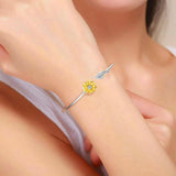 Rose Valley Sunflower Bracelet for Women Hand Bangles Jewelry Gift