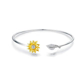 Rose Valley Sunflower Bracelet for Women Hand Bangles Jewelry Gift