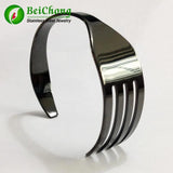 Rose Stainless Steel Fork Cuff Bracelets Bangles Titanium