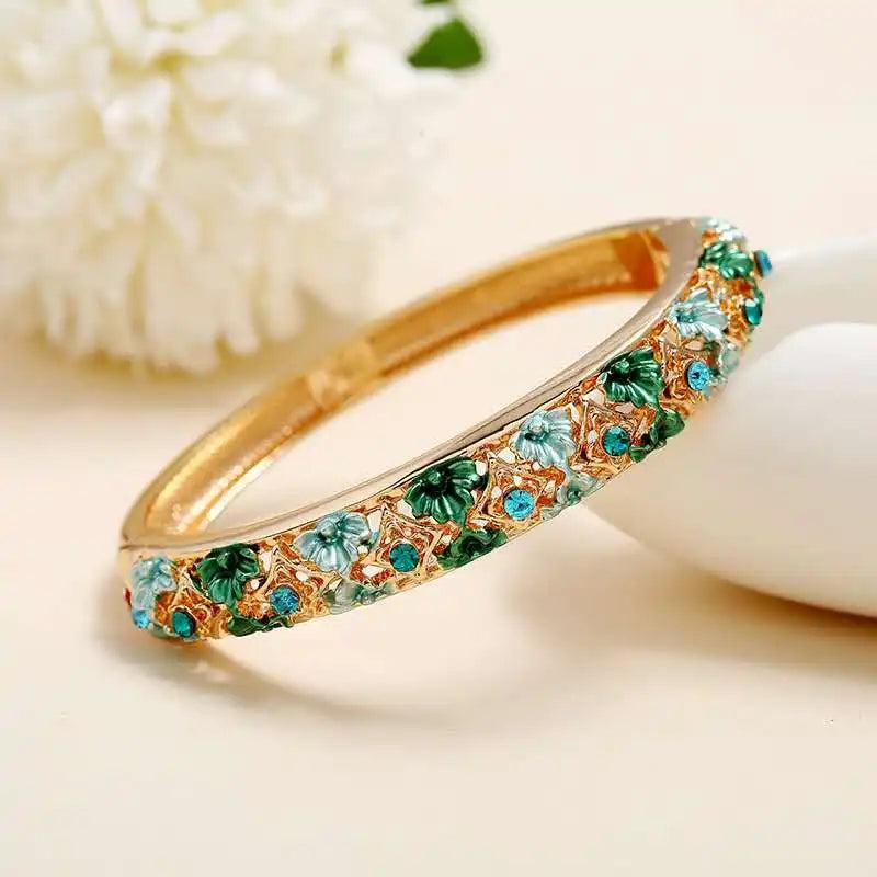 Adjustable Cloisonne Bangle Ethnic Bracelet