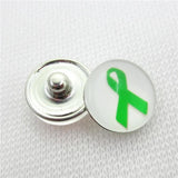 20pcs/lot Breast Cancer Ribbon Snap Buttons Mix 18mm Snap Jewelry Pendants