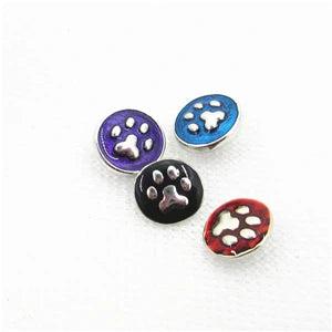 20pcs Mix Dog Paw Snap Buttons for DIY Snap Jewelry