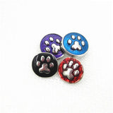20pcs Mix Dog Paw Snap Buttons for DIY Snap Jewelry
