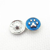 20pcs Mix Dog Paw Snap Buttons for DIY Snap Jewelry
