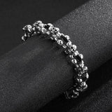 Skull Bone Link Chain Bracelet Stainless Steel Cast Jewelry