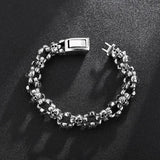 Skull Bone Link Chain Bracelet Stainless Steel Cast Jewelry