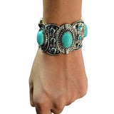 Bohemian Stretch Bracelet Retro Pattern Stone Bangles Women Jewelry