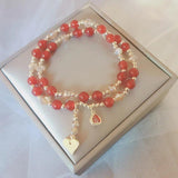 Rose Sisi Double Circle Hair Crystal Chinese Bracelet for Women