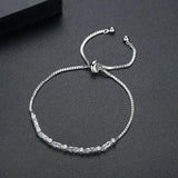 Colorful Cubic Zirconia Slim Charm Bracelet