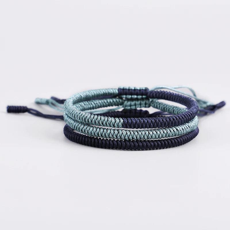 3PCSSet Buddhist Lucky Knots Rope Bracelets Women
