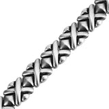 Unisex Bio Health Silver Magnetic Long Bracelet Healing Bangle