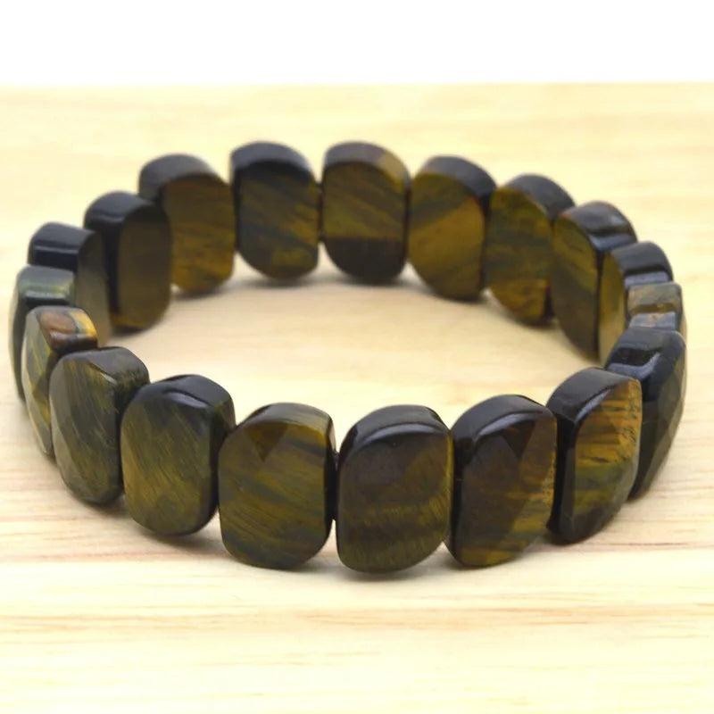 Natural Yellow Red Tiger Eye Bracelet Multi-Shape