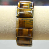 Natural Yellow Red Tiger Eye Bracelet Multi-Shape