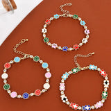 Colorful Drip Oil Butterfly Pendant Gothic Bracelet