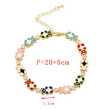 Colorful Drip Oil Butterfly Pendant Gothic Bracelet