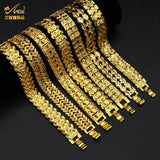 African Bracelets Sets Thick Copper Ethiopian Dubai Couple 24K Jewelry