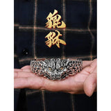 925 Silver Carving Brave Chinese Wind Retro Silver Bracelet