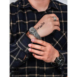 925 Silver Carving Brave Chinese Wind Retro Silver Bracelet