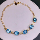 Oval Glass Filled Bracelet Charm Bracelets for Women