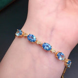 Oval Glass Filled Bracelet Charm Bracelets for Women