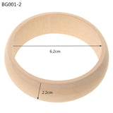 10pcs Unfinished Wooden Bangles Bracelet DIY BG001