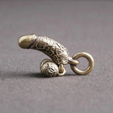 Brass Men Penis Pendant Keychain Chick Pendant
