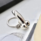 Brass Men Penis Pendant Keychain Chick Pendant