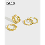 S925 Silver Ear Cuff Chain Double-Layer Earrings Stackable Clip - No Piercing