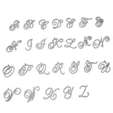 Beach Cursive A-Z Initial Anklet Crystal Cuban Link Ankle Bracelet