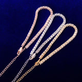 Bubble Letter Tennis Chain Anklets Hip Hop Jewelry Adjustable