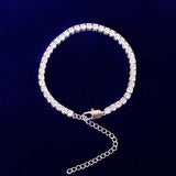 Bubble Letter Tennis Chain Anklets Hip Hop Jewelry Adjustable