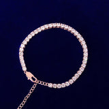 Bubble Letter Tennis Chain Anklets Hip Hop Jewelry Adjustable