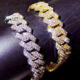 Cuban Link Chain Anklet Bracelet Iced Out Rhinestones Ankle Chain