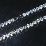 Summer Jewelry Bling Clear Cz 5mm Tennis Chain Anklet For Women