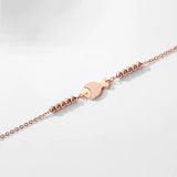 Rose Stainless Steel Chain Anklet with Little Goldfish Beach Design