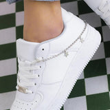 Hip-hop Rhinestone Star Pendant Anklet Chain for Women