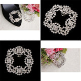 2Pcs Rhinestones Flower Shoe Clips Wedding Party Buckles