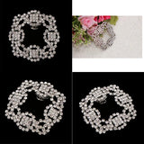 2Pcs Rhinestones Flower Shoe Clips Wedding Party Buckles