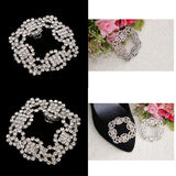 2Pcs Rhinestones Flower Shoe Clips Wedding Party Buckles