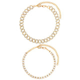 Crystal Cuban Chain Anklet for Women