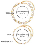 Crystal Cuban Chain Anklet for Women