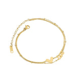 LOVE Heart Anklet Foot Bracelet for Women Stainless Steel Leg Chain