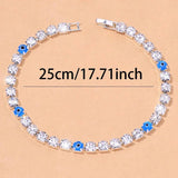 Stonefans Bohemian Rhinestone Evil Eye Anklet