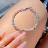 Stonefans Bohemian Rhinestone Evil Eye Anklet