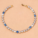 Stonefans Bohemian Rhinestone Evil Eye Anklet