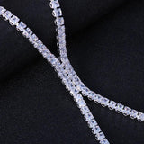 Stonefans CZ Cross Anklet Bracelet for Women, Beach High Heel Shoe Chain Jewelry