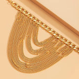 Punk Crystal Chain Anklet with Tassel Beads Bracelet