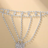 Crystal Heart Anklet Bracelet Leg Chain Women Boho Jewelry Gift