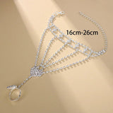 Crystal Heart Anklet Bracelet Leg Chain Women Boho Jewelry Gift